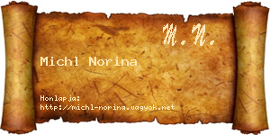 Michl Norina névjegykártya